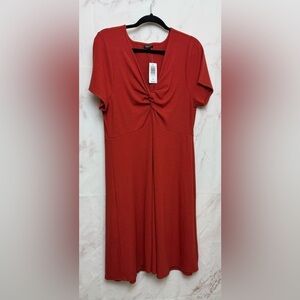 NWT Torrid Mini Rib Knit Twist Front Skater Dress - D13